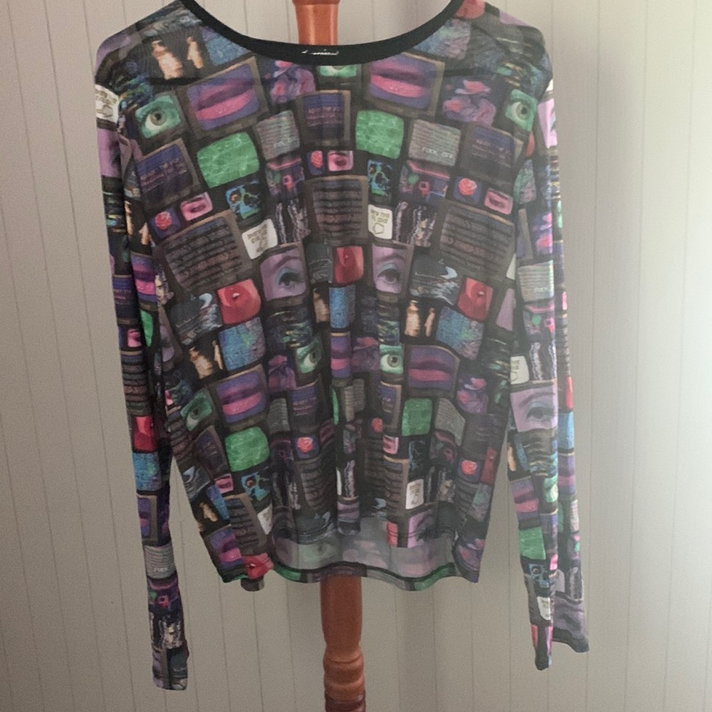 Horoscopez Grunge long sleeve mesh shirt 3x